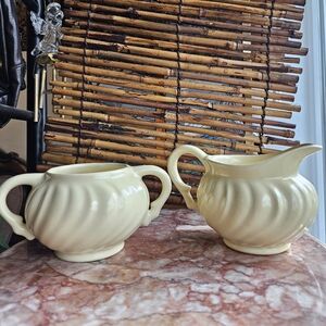 Franciscan Ware Coronado Swirl Ivory Cream & Sugar